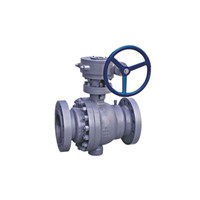 2 PC Flange Cast Steel Trunnion Ball Valve