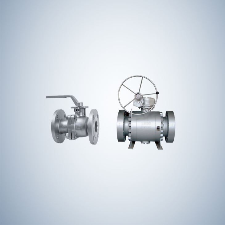 3 PC Cast Steel Mounted Trunnion Ball Valve
