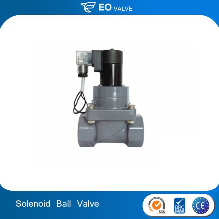 Plastic PVC Flange Solenoid Ball Valve