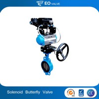 Solenoid Pneumatic Butterfly Valve With Hand Wheel